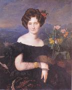 Ferdinand Georg Waldmuller Bildnis Johanna Borckenstein oil painting on canvas